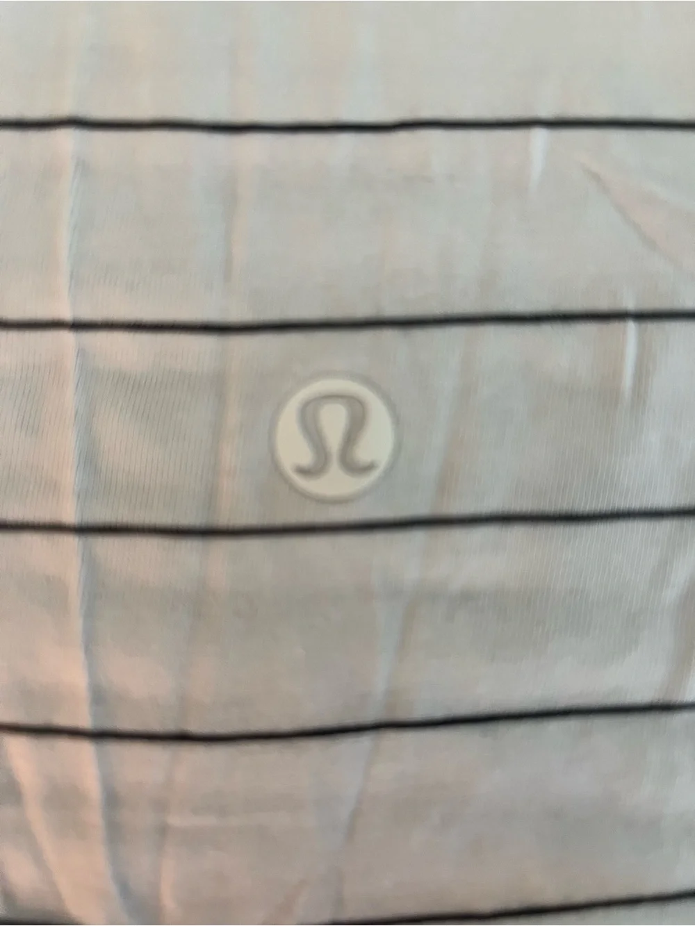 Lululemon Women’s Striped workout Up Tank - White/Black- open back - like new-10